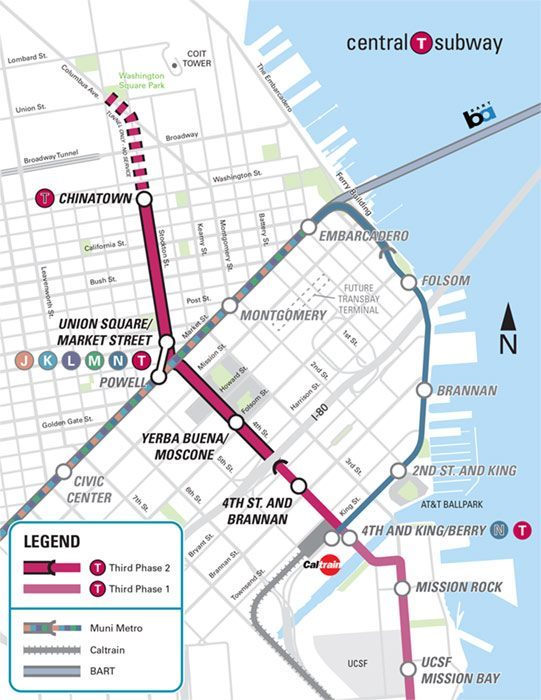 San Francisco MUNI Third Street Light Rail Map San Francisco MUNI Third Street Light Rail Map